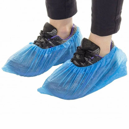 Blue Shoe Protector cover for shoes, ideal for keeping footwear clean and dry indoors or outdoors