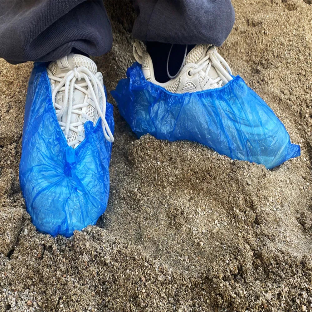 4MOBILITY WA Shoe Protector cover in blue plastic, protecting shoes from dirt and debris