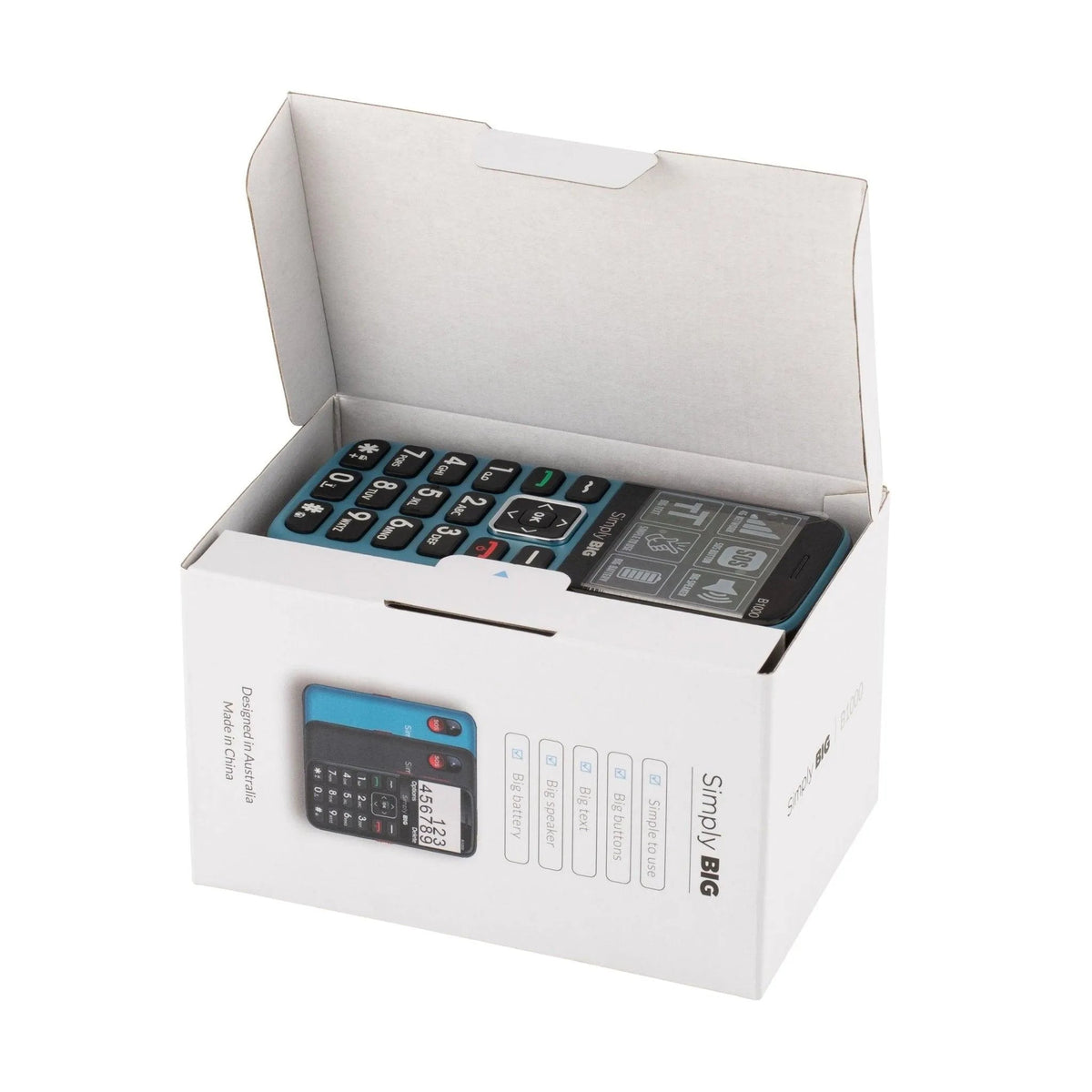 Simply Big Simply BIG Button Seniors 4G Mobile Phone SB-B1000V2BL - 4MOBILITY WA - Mandurah