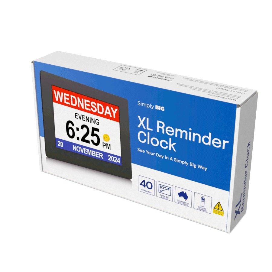 Simply BIG XL Reminder Clock 10" LED Screen (40 reminders) - 4MOBILITY WA Simply Big SB - XLCLK Digital Clock