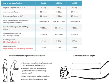 SmartCrutches Ergonomical SmartCrutch SMCT-BK-L - 4MOBILITY WA - Mandurah