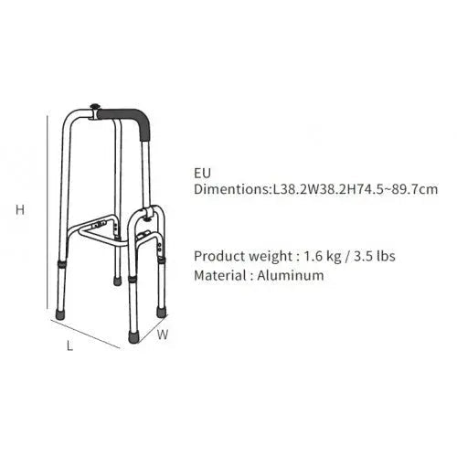 SPACELITE Spacelite Carbon Stroke Cane Silver (Single Arm Walker) HMR900500 - 4MOBILITY WA - Mandurah