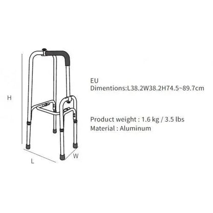 SPACELITE Spacelite Carbon Stroke Cane Silver (Single Arm Walker) HMR900500 - 4MOBILITY WA - Mandurah