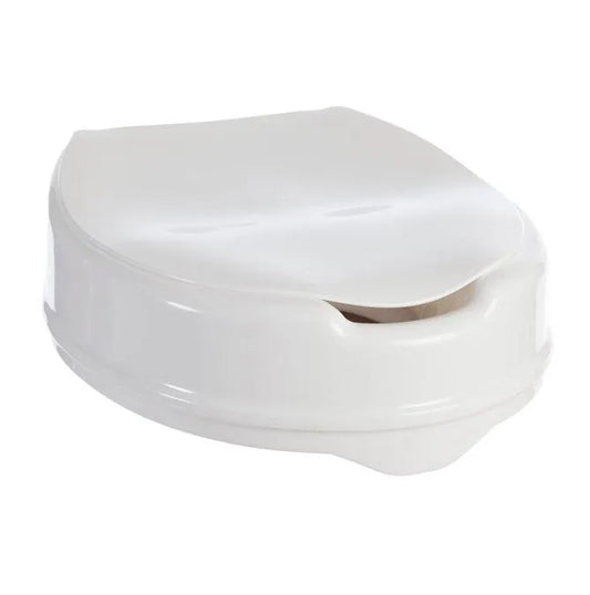 Aspire toilet seat raiser with lid for added comfort and ease of use for individuals with mobility challenges
