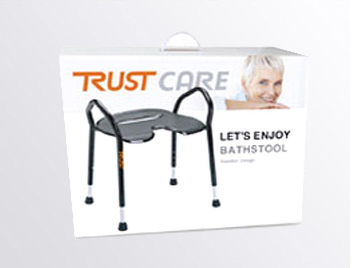 Trustcare Let's Enjoy White (Shower Stool with Handles) - HMRLEN201 - 4MOBILITY WA