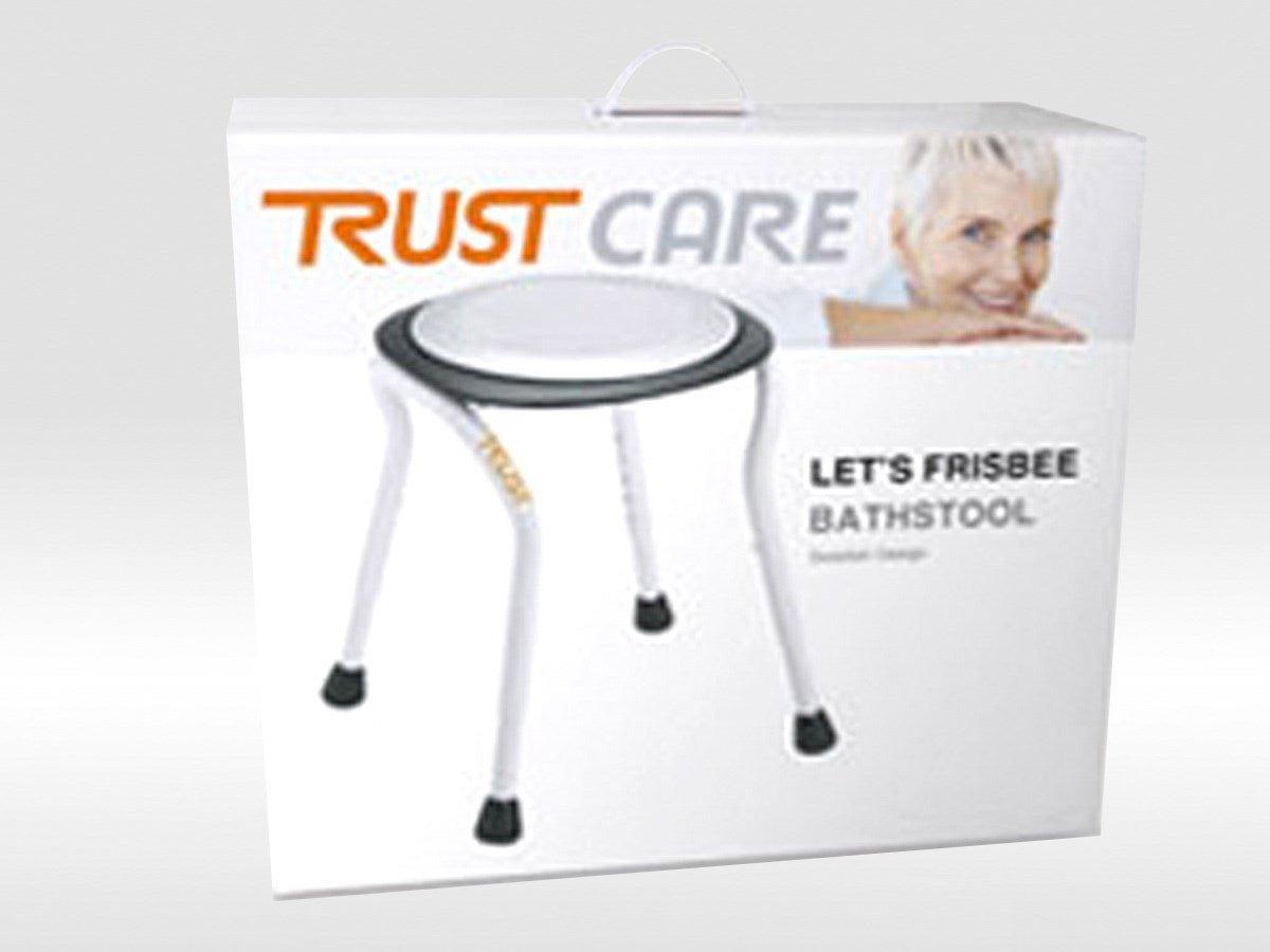 Trustcare Let's Frisbee - Black (Shower Stool with Swivel Seat) - HMRLFR101 - 4MOBILITY WA