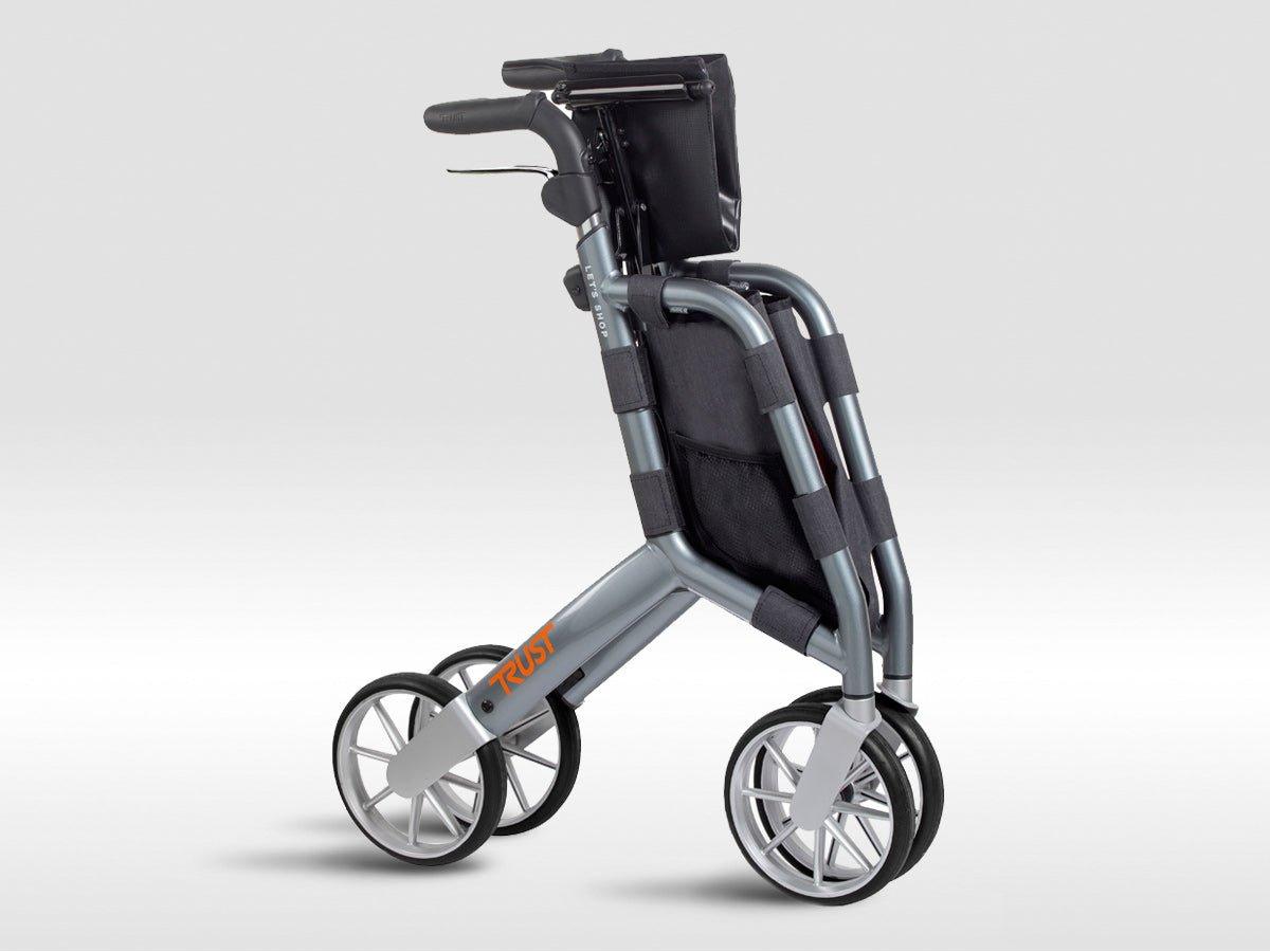 Trustcare Let’s Shop Outdoor Rollator - Grey (With Backrest & Bags) - HMRLS102 - 4MOBILITY WA