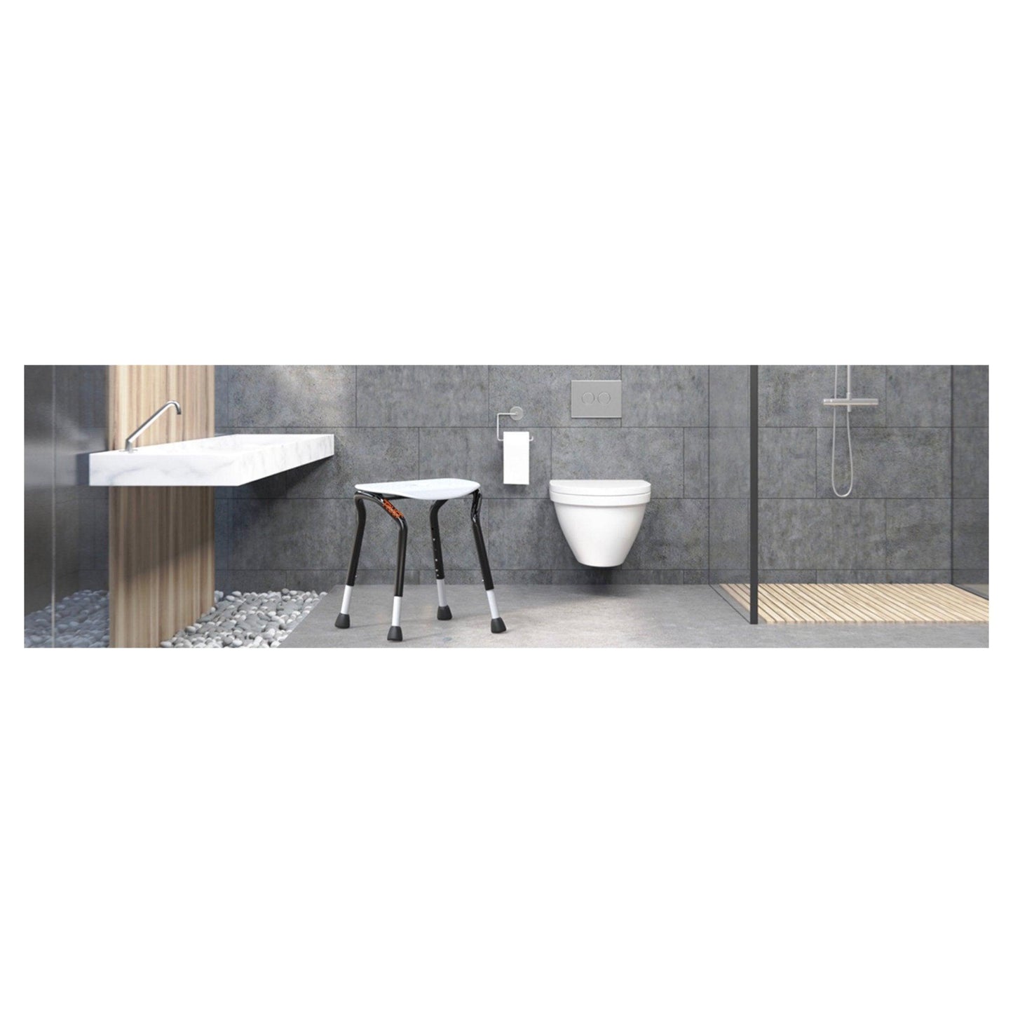 Trustcare Let's Shower - White (Shower Stool) - HMRLSH201 - 4MOBILITY WA