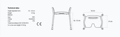 TRUSTCARE Trustcare Let's Enjoy White (Shower Stool with Handles) HMRLEN201 - 4MOBILITY WA - Mandurah