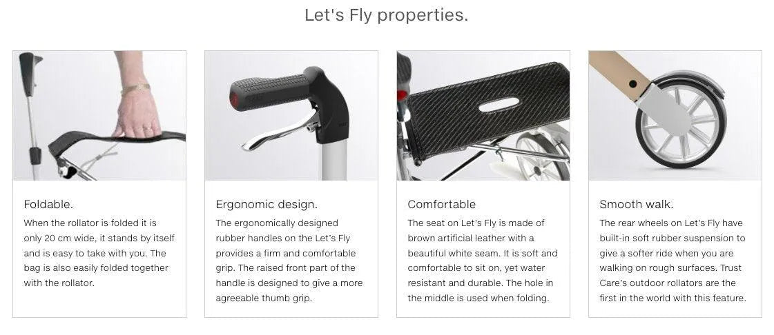 TRUSTCARE Trustcare Let’s Fly (With Bag & Backrest) HMR0220 - 4MOBILITY WA - Mandurah