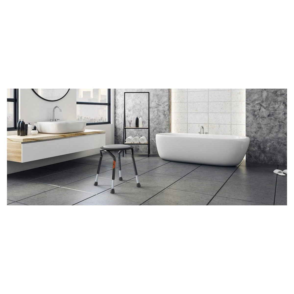 TRUSTCARE Trustcare Let's Frisbee - Black (Shower Stool with Swivel Seat) HMRLFR101 - 4MOBILITY WA - Mandurah