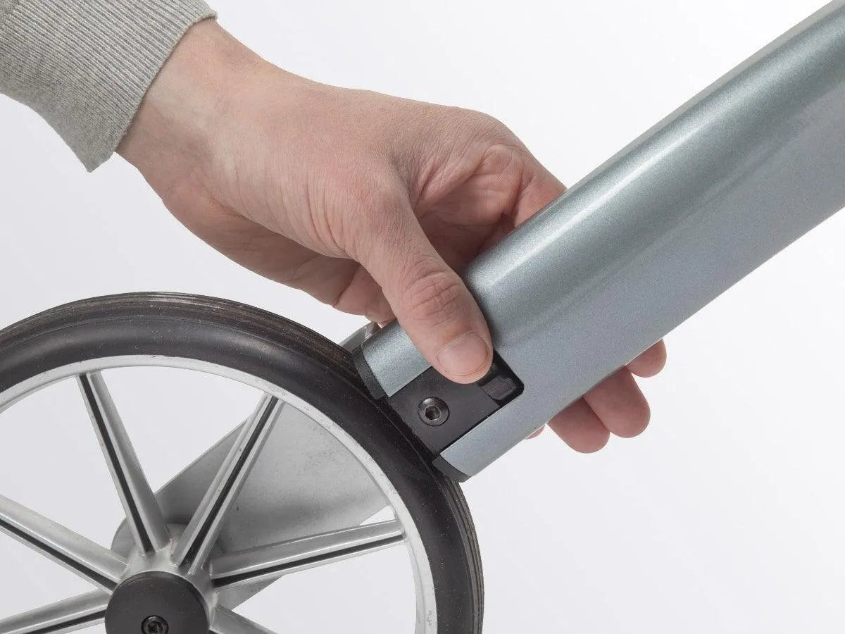 TRUSTCARE Trustcare Let’s Shop Outdoor Rollator - Grey (With Backrest & Bags) HMRLS102 - 4MOBILITY WA - Mandurah