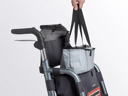TRUSTCARE Trustcare Let’s Shop Outdoor Rollator - Grey (With Backrest & Bags) HMRLS102 - 4MOBILITY WA - Mandurah
