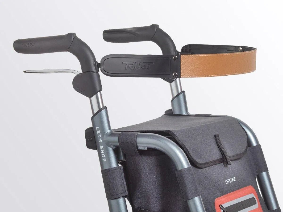 TRUSTCARE Trustcare Let’s Shop Outdoor Rollator - Grey (With Backrest & Bags) HMRLS102 - 4MOBILITY WA - Mandurah
