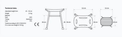 TRUSTCARE Trustcare Let's Sing - White (Shower Stool Wide) HMRLSG101 - 4MOBILITY WA - Mandurah