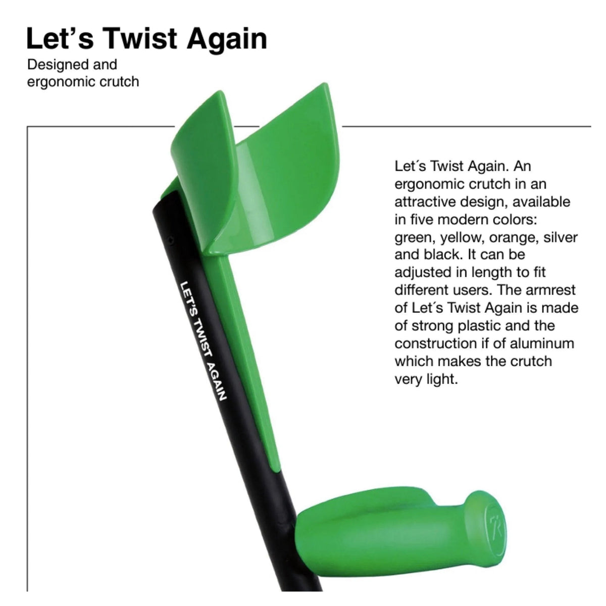 TRUSTCARE Trustcare Let's Twist Again Crutches Pair HMR0115 - 4MOBILITY WA - Mandurah
