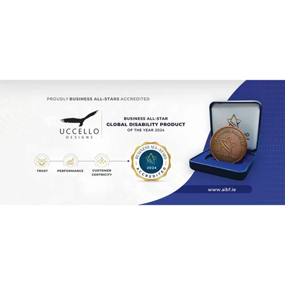 Uccello Kettle Tipper for disabled awarded Global Disability Product of the Year 2024 medallion
